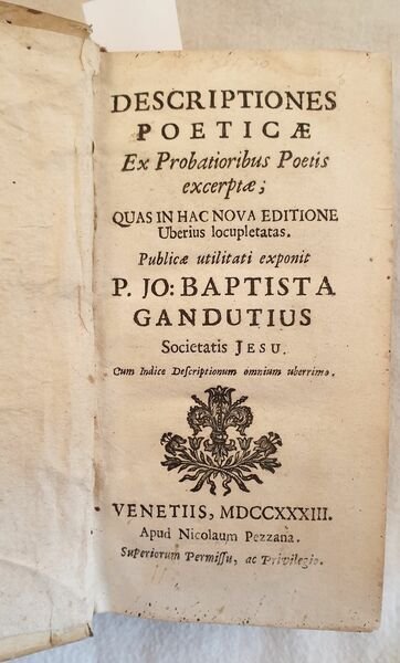 DESCRIPTIONES POETICAE EX PROBATIORIBUS POETUS EXCERPTAE