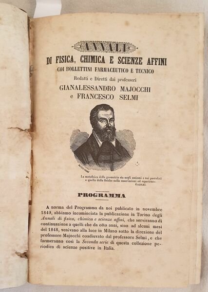 ANNALI DI FISICA CHIMICA E SCIENZE AFFINI COI BOLLETTINI DI …