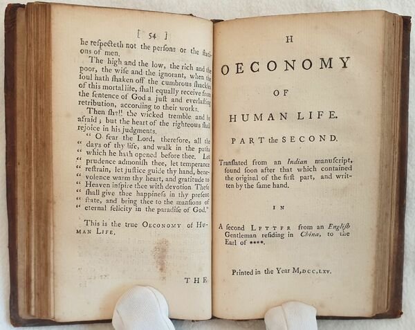 THE OECONOMY OF HUMAN LIFE TRANSLATED FROM THE INDIAN MANUSCRIPT …