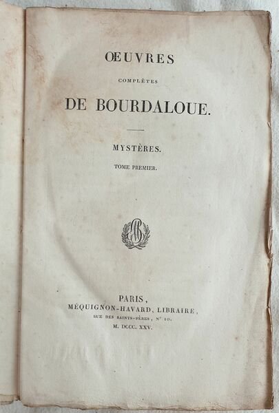 OEUVRES COMPLETES DE BOURDALOUE