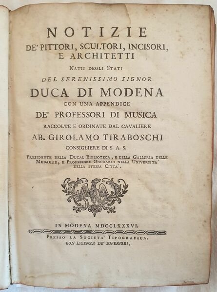 NOTIZIE DE PITTORI SCULTORI INCISORI E ARCHITETTI NATII DEGLI STATI …