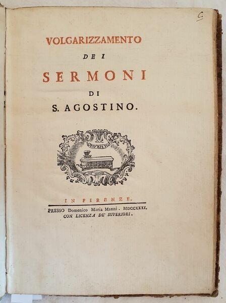 VOLGARIZZAMENTO DEI SERMONI DI S. AGOSTINO