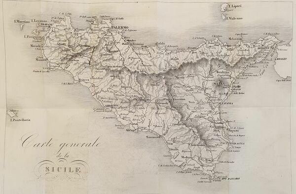 CARTA GENERALE DELLA SICILIA CARTE GENERALE DE LA SICILE