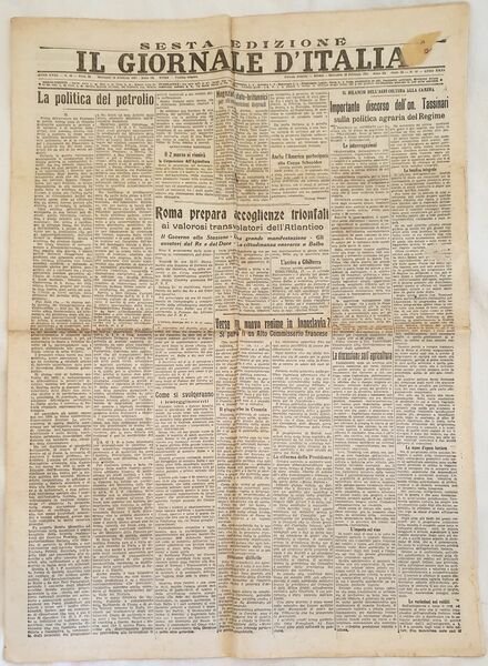 IL GIORNALE D'ITALIA ROMA MERCOLEDI 18 FEBBRAIO 1931