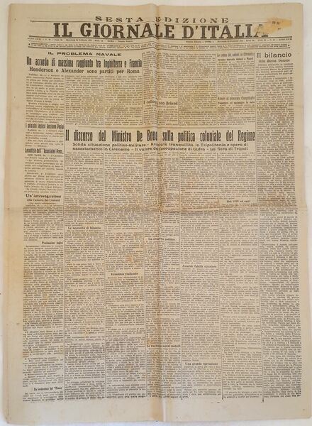 IL GIORNALE D'ITALIA ROMA MERCOLEDI 25 FEBBRAIO 1931