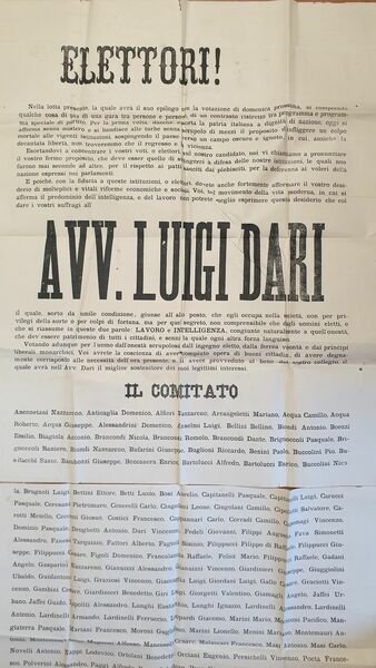 MANIFESTO ELETTORALE AVV. LUIGI DARI