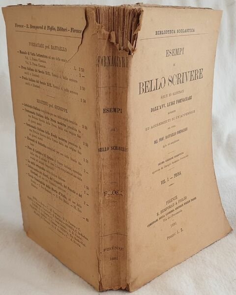 ESEMPI DI BELLO SCRIVERE SCELTI ED ILLUSTRATI VOL. I PROSA