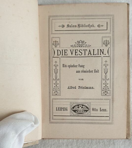 DIE VESTALIN - WALDFRAULEIN CIN MAHRDEN VON BEDLIB - DIE …