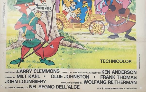 WALT DISNEY PRODUCTIONS PRESENTA: ROBIN HOOD TECHNICOLORSOGGETTO DI LARRY CLEMMONS …