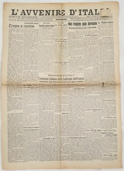 L'AVVENIRE D'ITALIA VENERDI 28 DICEMBRE 1934