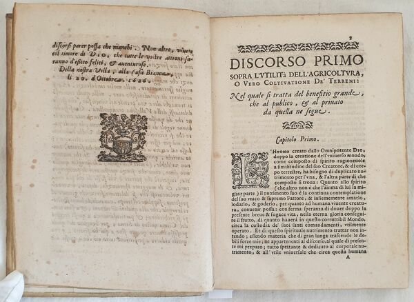 DUE DISCORSI CIRCA L'UTILITA & ALTRI COMMODI CHE APPORTA SECO …