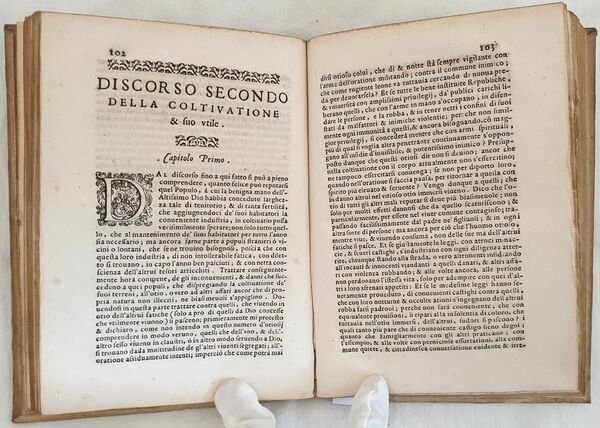 DUE DISCORSI CIRCA L'UTILITA & ALTRI COMMODI CHE APPORTA SECO …