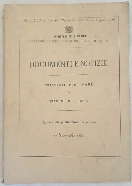 SERIE 3 FACICOLO 11 DICEMBRE 1882 ANNO IX FASCICOLO 4 …