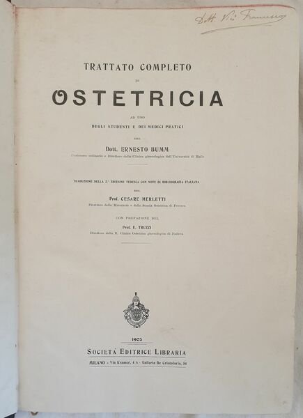 TRATTATO COMPLETO DI OSTETRICIA