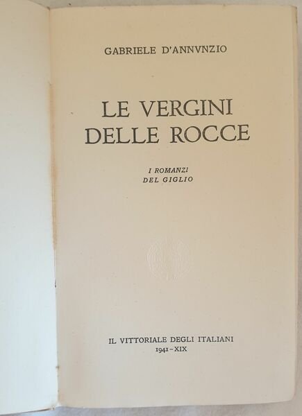 LE VERGINI DELLE ROCCE I ROMANZI DEL GIGLIO