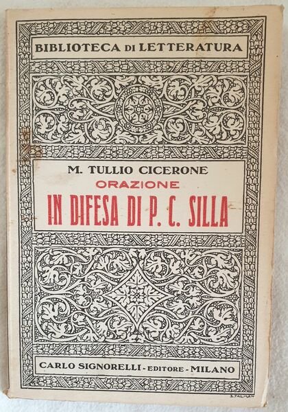 ORAZIONE IN DIFESA DI P. C. SILLA VERSIONE CON INTRODUZIONE …