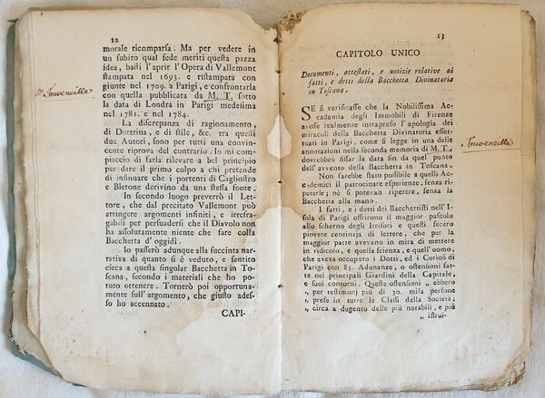 VERA VERA VERISSIMA RELAZIONE DEI FATTI E DETTI DELLA BACCHETTA …