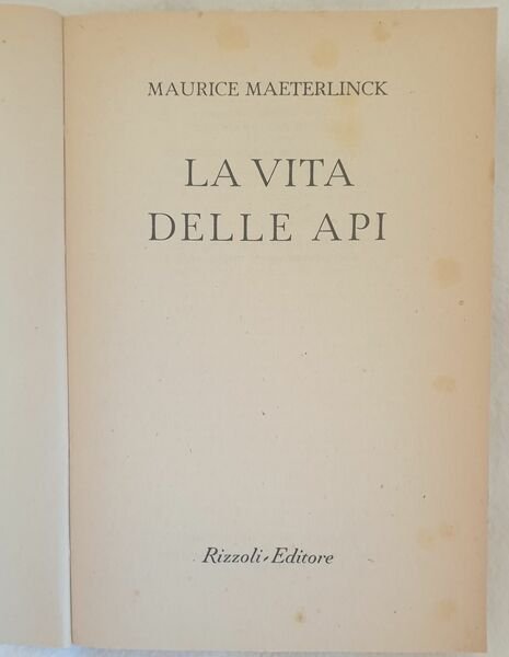 LA VITA DELLE API