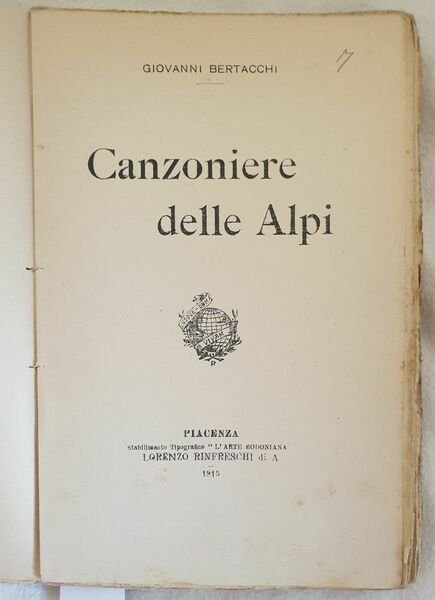 CANZONIERE DELLE ALPI