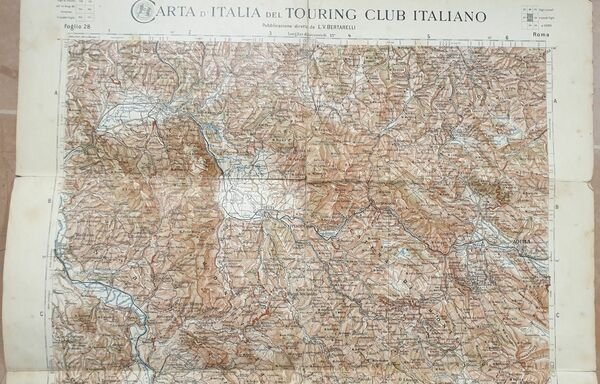 CARTA D'ITALIA DEL TOURING CLUB ITALIANO FOGLIO 28