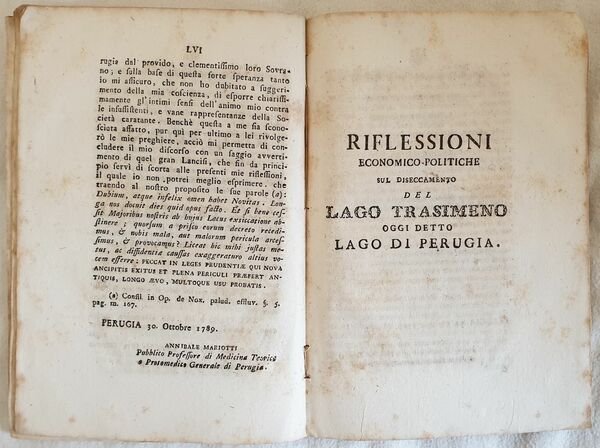 RIFLESSIONI SUL DISECCAMENTO DEL LAGO TRASIMENO OGGI DETTO LAGO DI …