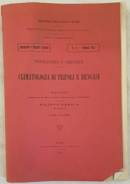 CLIMATOLOGIA DI TRIPOLI E BENGASI