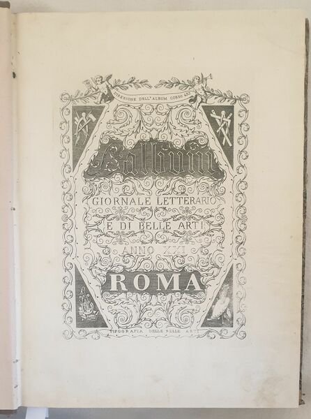 ALBUM DI ROMA GIORNALE LETTERARIO E DI BELLE ARTI ANNO …