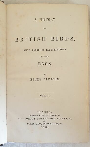 A HISTORY OF BRITISH BIRDS WITH COLOURED ILLUSTRATIONS OF THEIR …