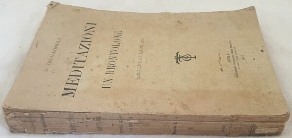 MEDITAZIONI DI UN BRONTOLONE SCRITTI D'ARTE E DI LETTERATURA