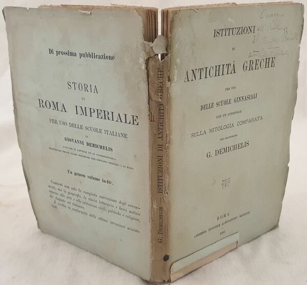 ISTITUZIONI DI ANTICHITA GRECHE PER USO DELLE SCUOLE GINNASIALI CON …