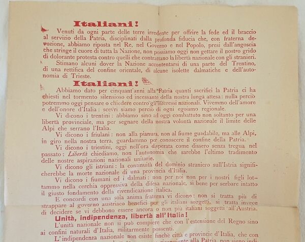 L'ITALIA UNA SINO ALLE ALPI GIULIE E LIBERA NEI SUOI …