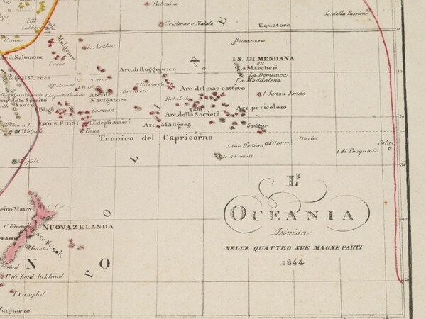 L'OCEANIA DIVISA NELLE QUATTRO SUE MAGNE PARTI