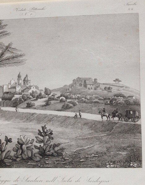 VEDUTA DEL VILLAGGIO DI SANLURI NELL'ISOLA DI SARDEGNA