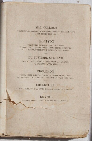 TRATTATO SULI PRINCIPII E SUI PRATICI EFFETTI DELLE IMPOSTE E …