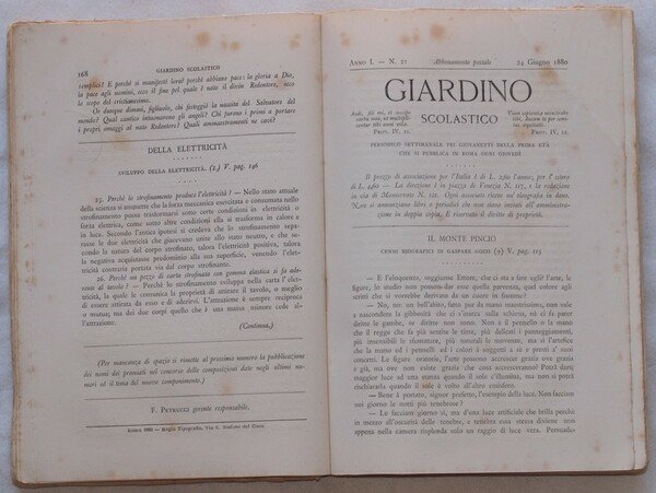 GIARDINO SCOLASTICO PERIODICO SETTIMANALE PEI GIOVANETTI DELLA PRIMA ETA CHE …