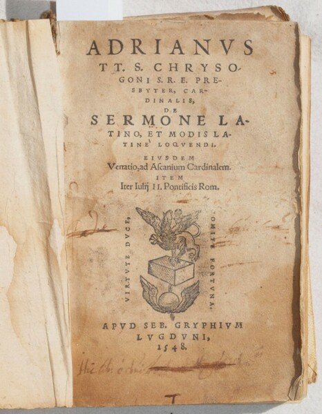 ADRIANUS TT. S. CHRYSOGONI S. R. E. PRESBYTER CARDINALIS DE …