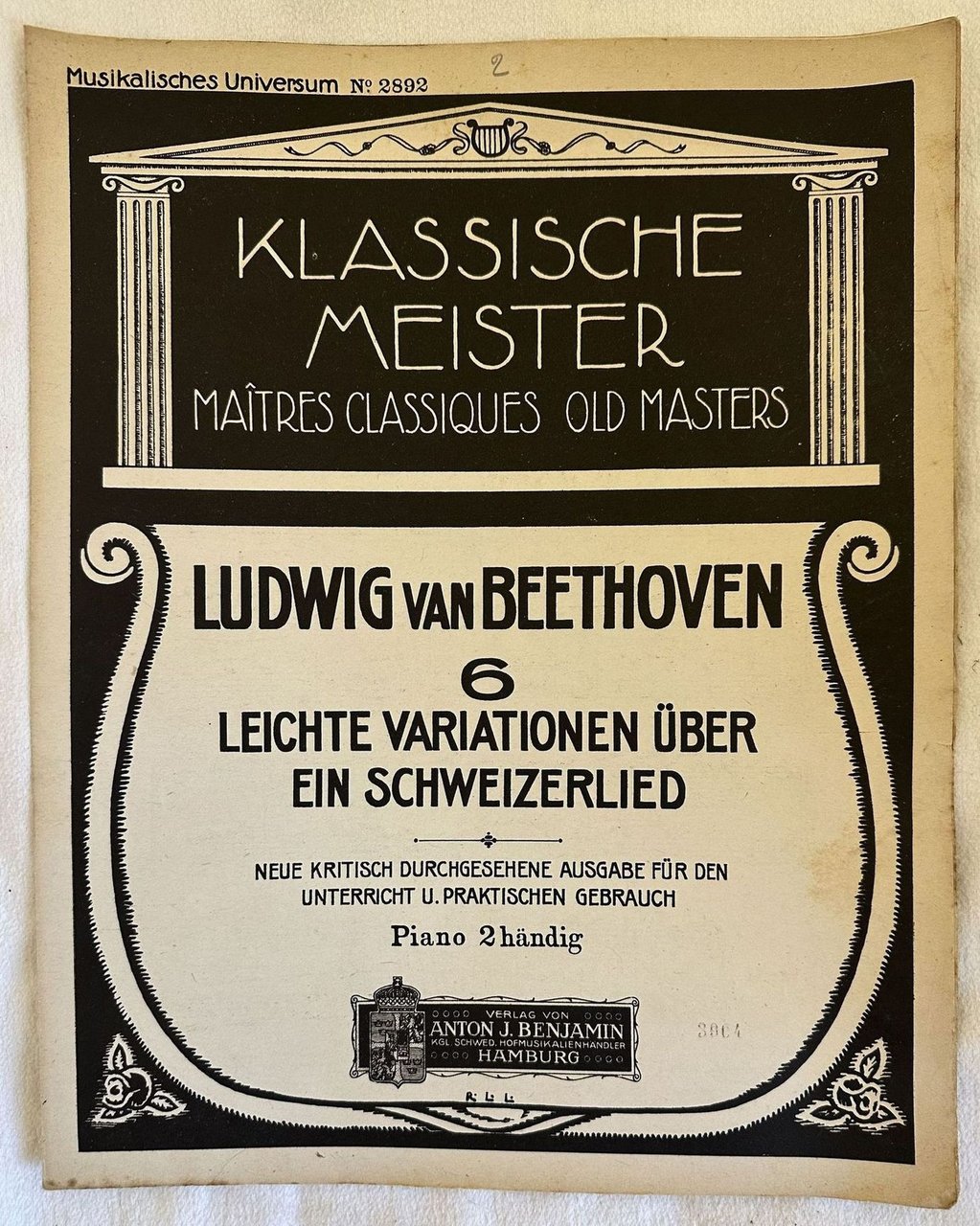 6 LEICHTE VARIATIONEN UBER EIN SCHWEIZERLIED NEUE KRITISH DURCHGESEHENE AUSGABE … | Immagine principale