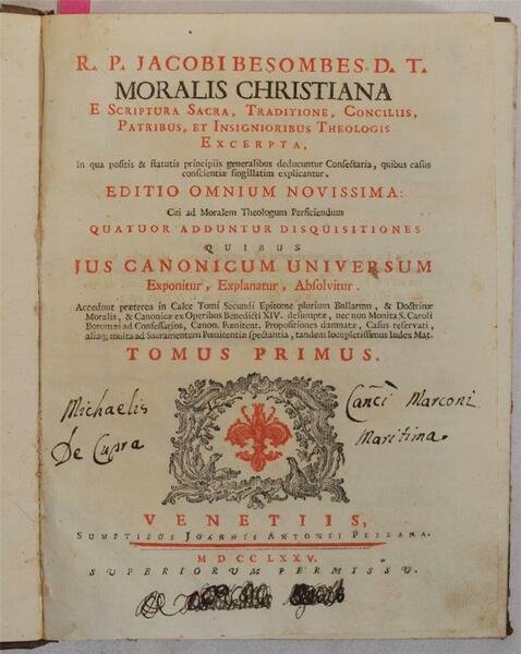 MORALIS CHRISTIANA E SCRIPTURA SACRA, TRADITIONE, CONCILIIS, PATRIBUS, ET INSIGNIORIBUS …