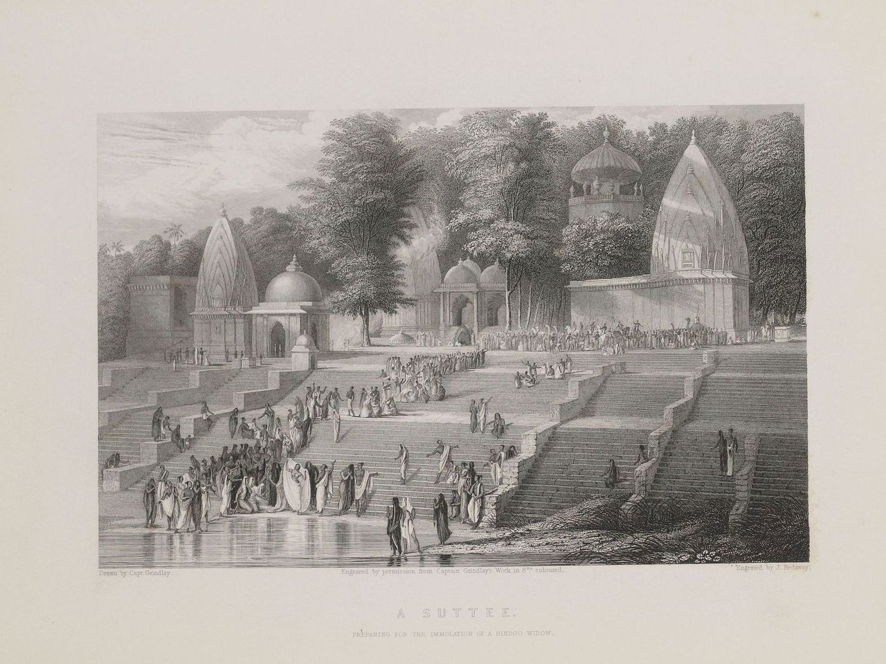 A SUTTEE PREPARING FOR THE IMMOLATION OF A HINDOO WIDOW