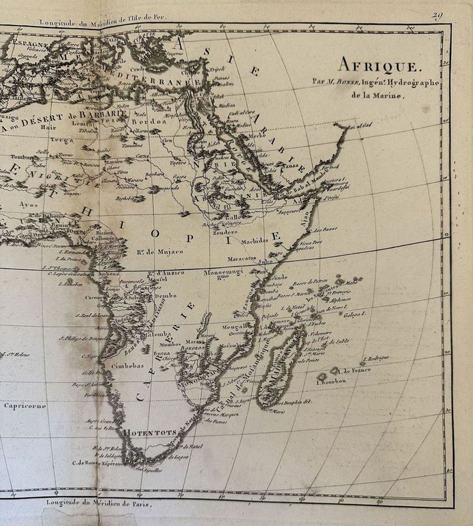 AFRIQUE PAR M. BONNE INGEN. HYDROGRAPHE DE LA MARINE | Immagine Gallery 3
