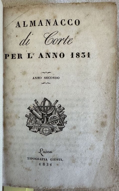 ALMANACCO DI CORTE PER L'ANNO 1831