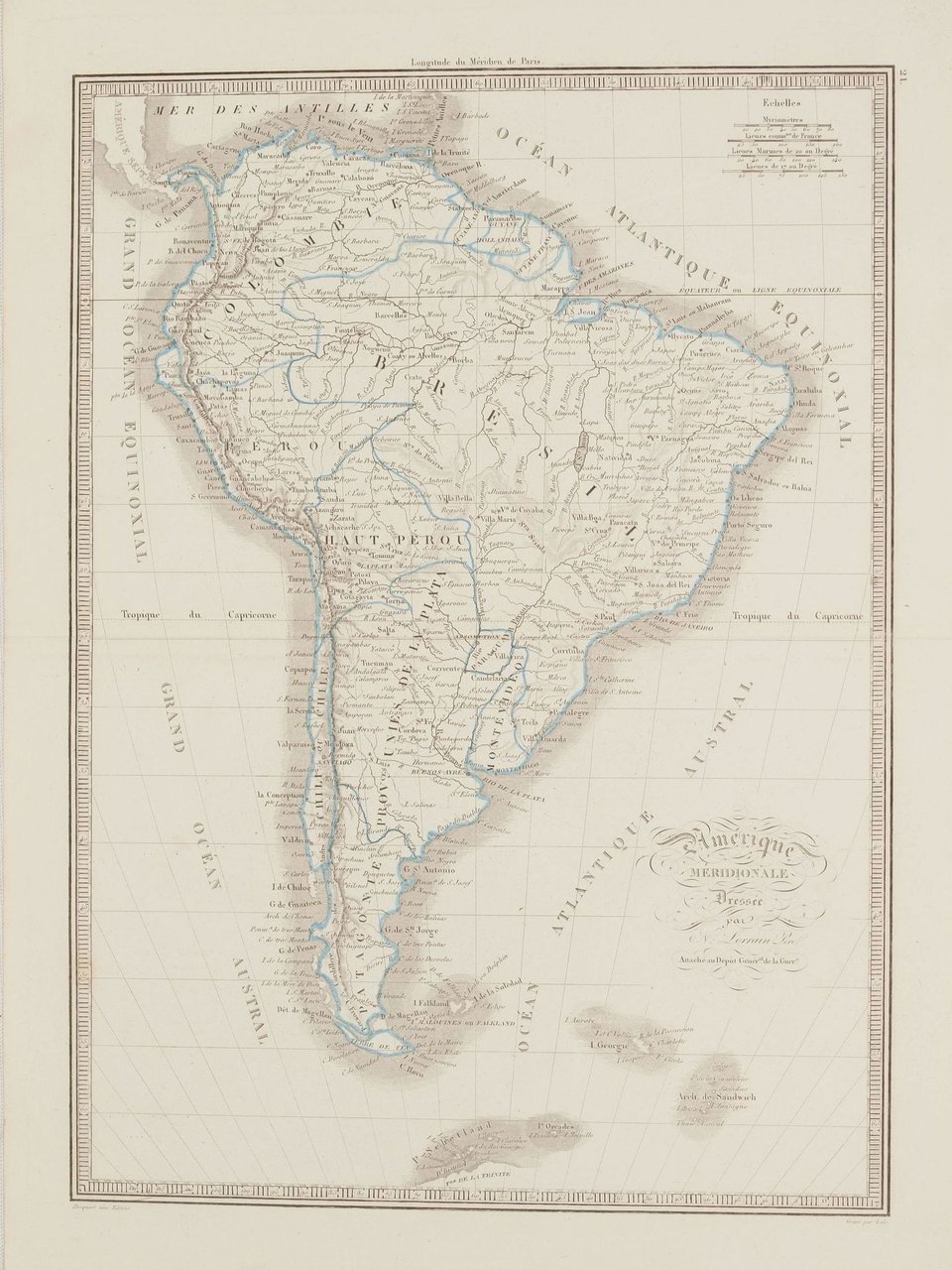 AMERIQUE MERIDIONALE DRESSEE PAR N. LORRAIN PERE | Immagine principale