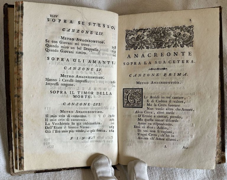 ANACREONTE POETA GRECO TRADOTTO IN RIME TOSCANE DA CIDALMO ORIO | Immagine Gallery 3