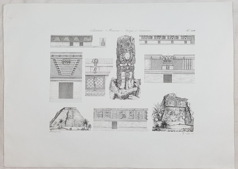 ANTICHITA MESSICANA DETTAGLI DI ARCHITETTURA