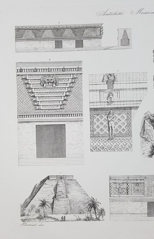 ANTICHITA MESSICANA DETTAGLI DI ARCHITETTURA