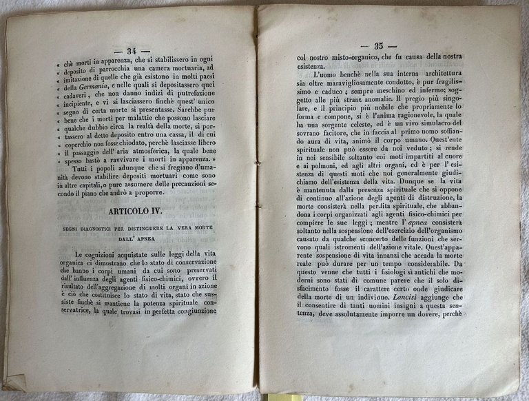 APNEOLOGIA OVVERO MORTE APPARENTE DELL'UOMO CON ALCUNE NECESSARIE INDICAZIONI PER …