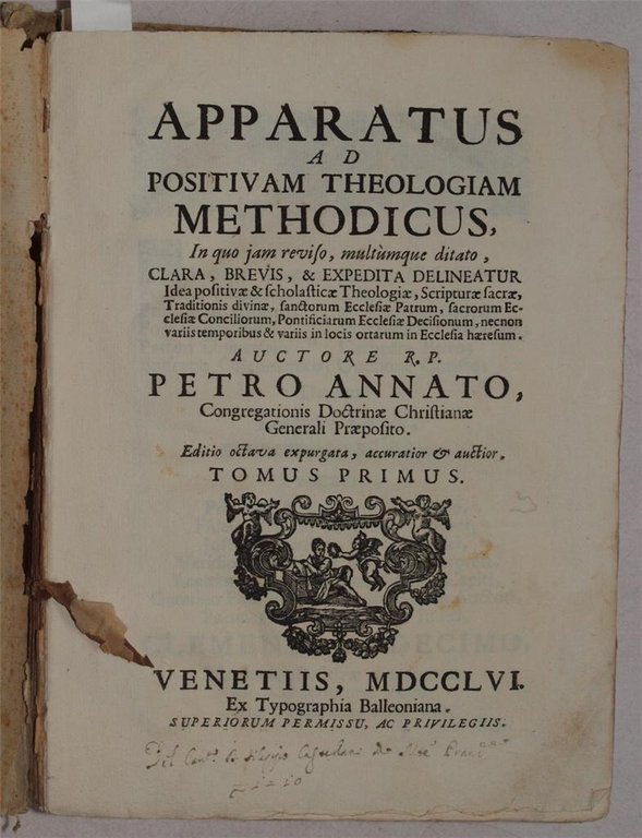 APPARATUS AD POSITIVAM THEOLOGIAM METHODICUS | Immagine Gallery 2