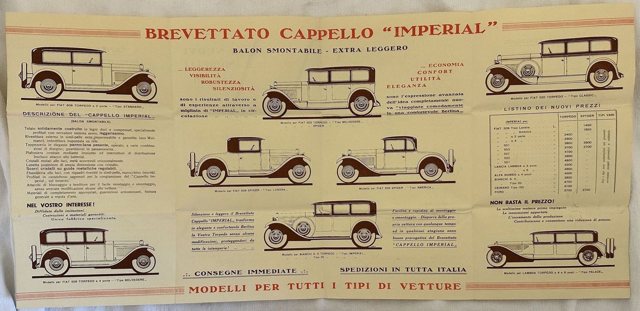 APPLICARE UN CAPPELLO IMPERIAL EQUIVALE POSSEDERE DUE VETTURE!. LAMBDA VIII-VII-VI-V … | Immagine principale