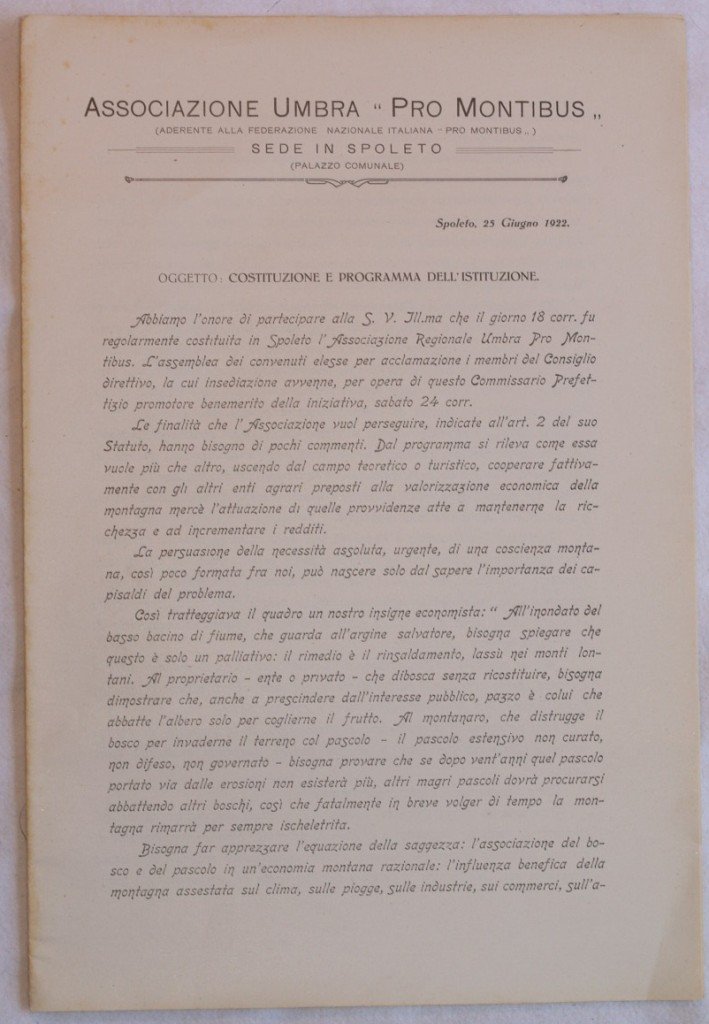 ASSOCIAZIONE UMBRA "PRO MONTIBUS" (ADERENTE ALLA FEDERAZIONE NAZIONALE ITALIANA "PRO …