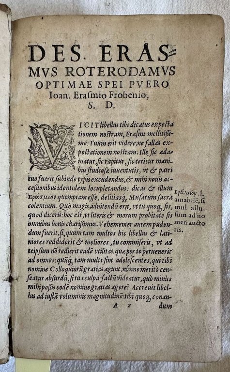 B. ERASMI ROTERODAMI FAMILIARIUM COLLOQUIORUM OPUS UT POSTREMUM A FROBENIO